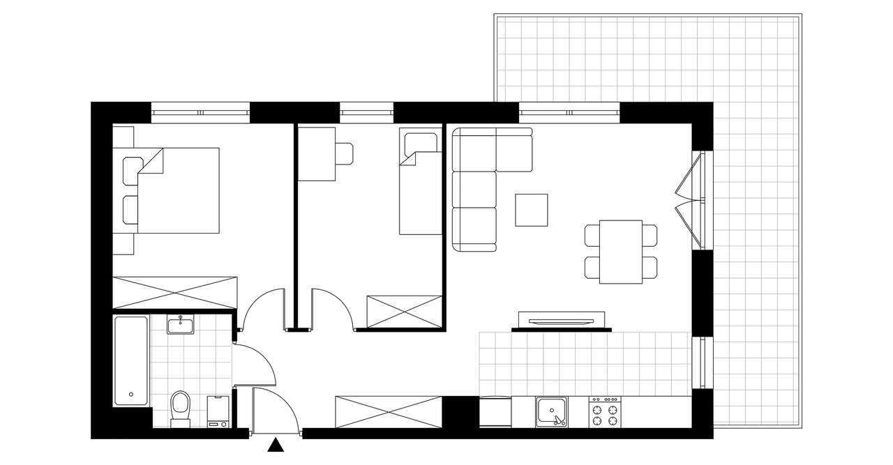 3-pokojowe mieszkanie 59m2 + balkon Bezpośrednio - Pełny obrazek: 3/8