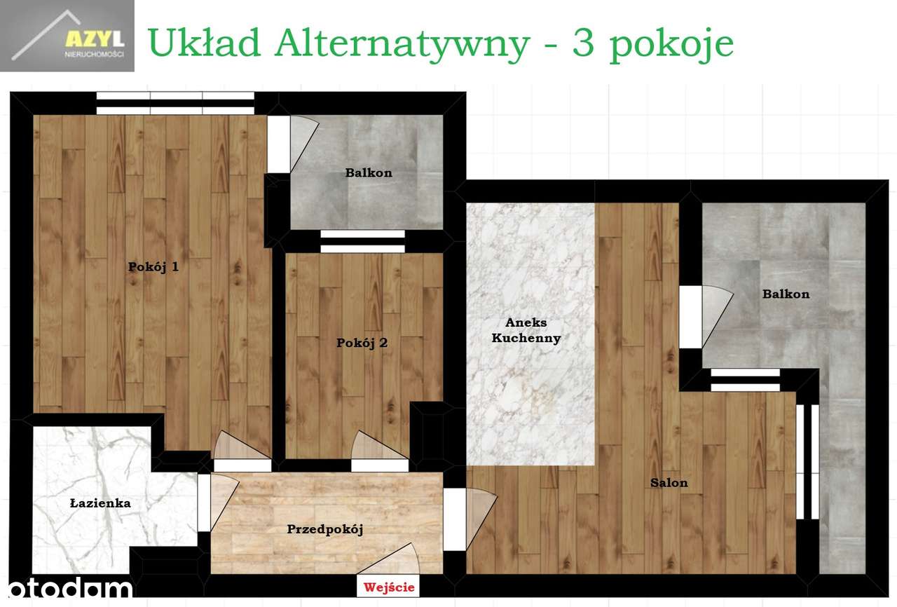 Zagórze ul. Lenartowicza - Przestronne dwa pokoje z dwoma balkonami.-15