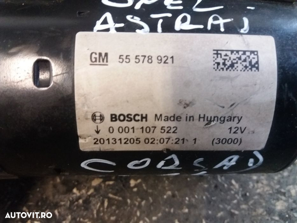 Electromotor opel astra j corsa d merivab 1.2 sau 1.4 a14xer a14nel - 4