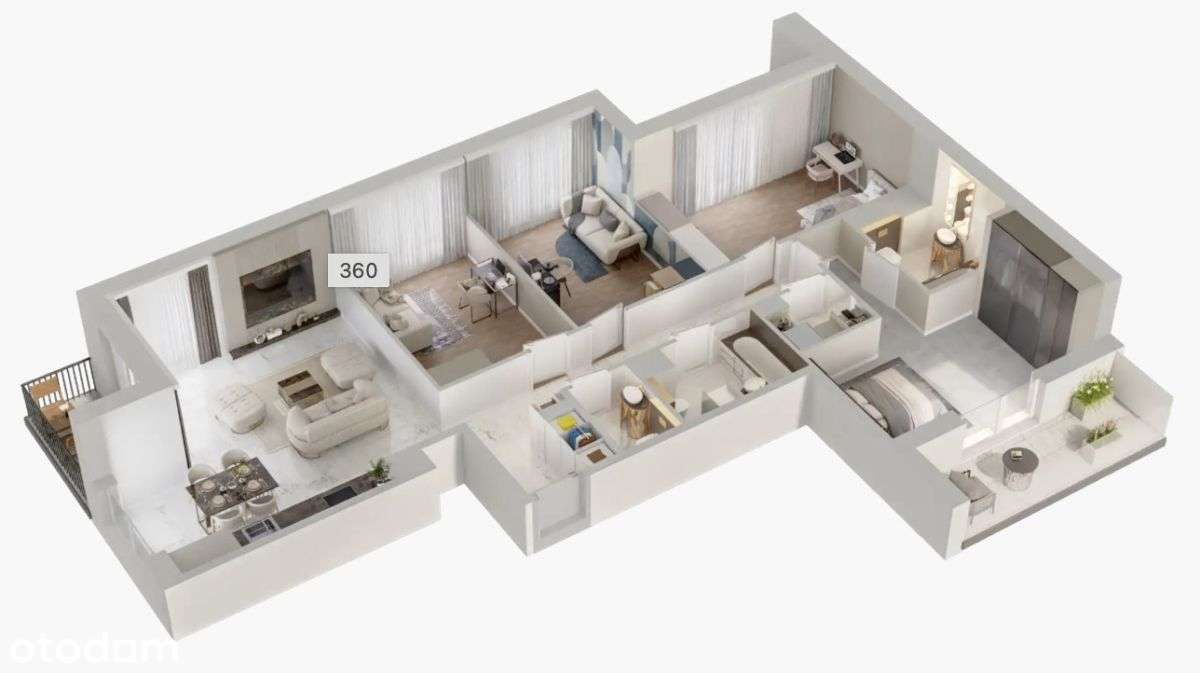 Przestronne 5-pokojowe mieszkanie z 3 balkonami - Pełny obrazek: 3/10