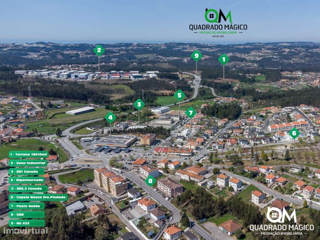 Terreno com 18414m² para construção pavilhões industriais junto à A...-5