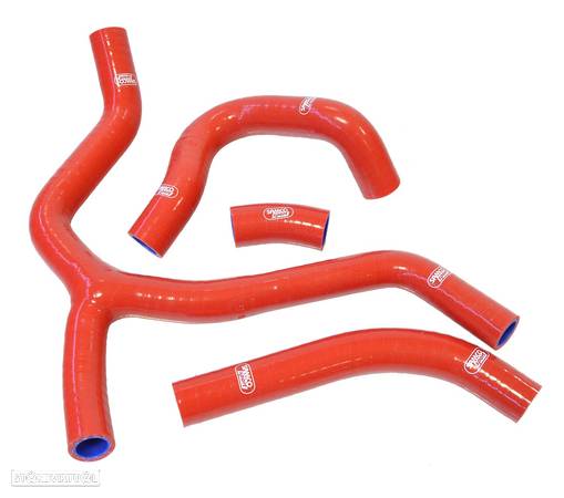 kit tubos radiador samco hondacrf 450r 13 - 16 vermelho - 1