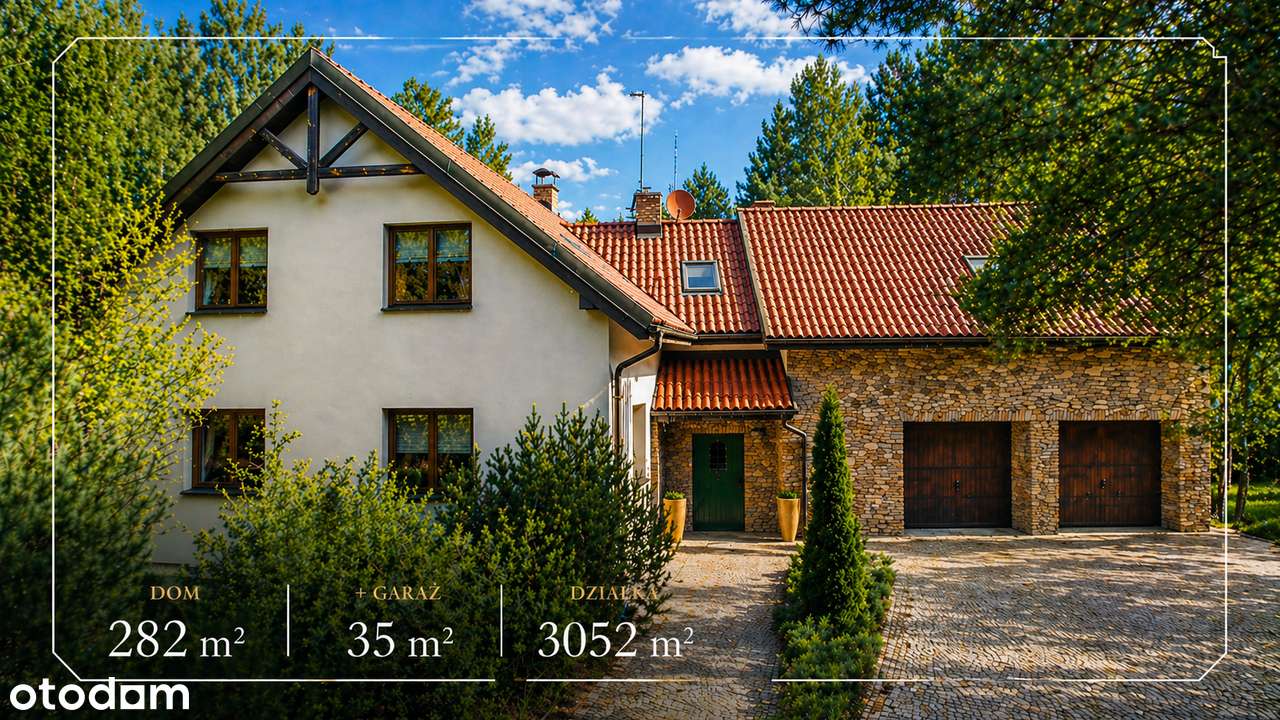 Dom 282 m² + garaż | działka 3052 m² | las | 35 min Warszawa