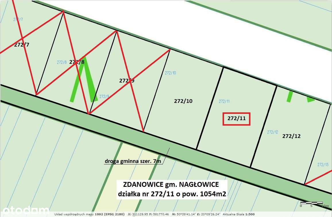 Tania działka rekreacyjna 1054m2 (plan) cena 54.900zł (f-ra 23% VAT)-4