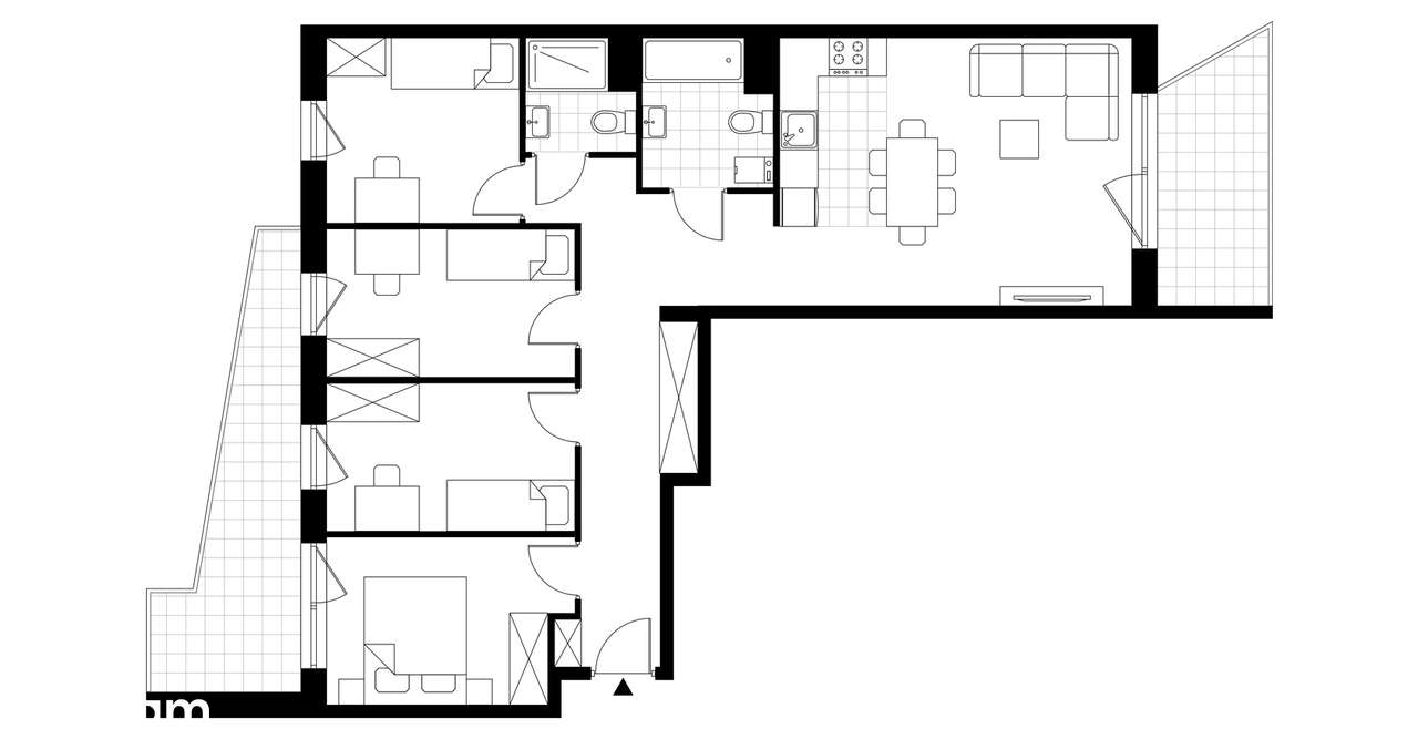 5-pokojowe mieszkanie 83m2 + 2 balkony - Pełny obrazek: 3/8