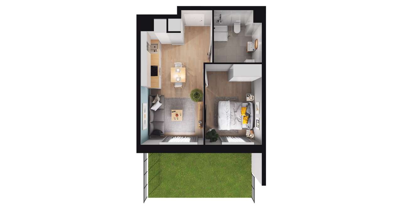 Jemiołuszki Park| mieszkanie 2-pok. | M03 - Pełny obrazek: 3/8