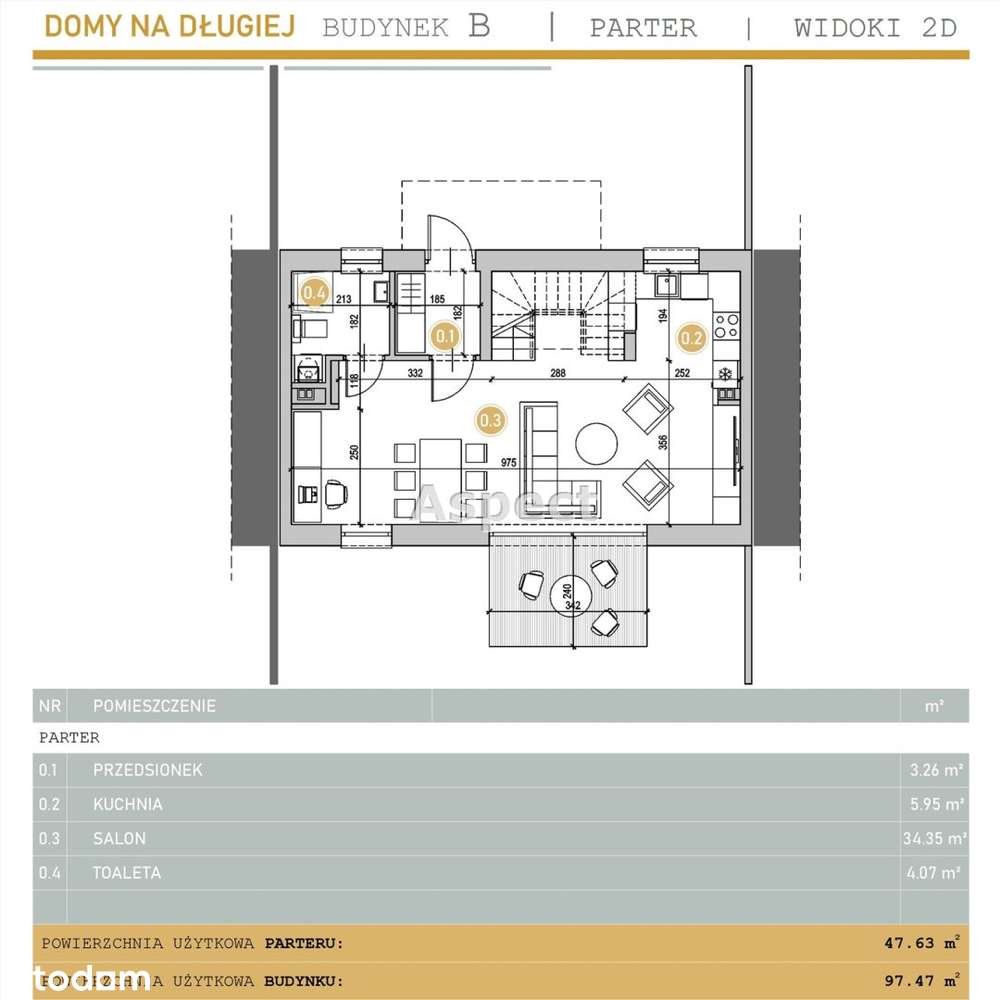 Nowoczesny dom w zabudowie szeregowej - Pełny obrazek: 2/4