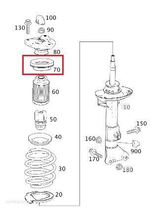 MERCEDES B-KLASA W242 W246 Mocowanie amortyzatora - 2