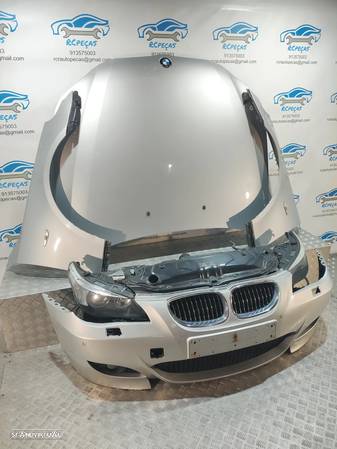 FRENTE COMPLETA BMW SERIE 5 E60 SEDAN PACK M E61 TOURING PACK M CAPOT PARACHOQUES SENSORES GUARDA-LAMAS OTICAS XENON RADIADOR VENTILADOR FRENTE FIBRA REFORÇO - 4