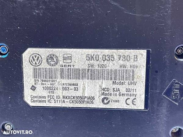 Unitate Modul Calculator Bluetooth VW Golf 6 2008 - 2014 Cod 5K0035739B - 2