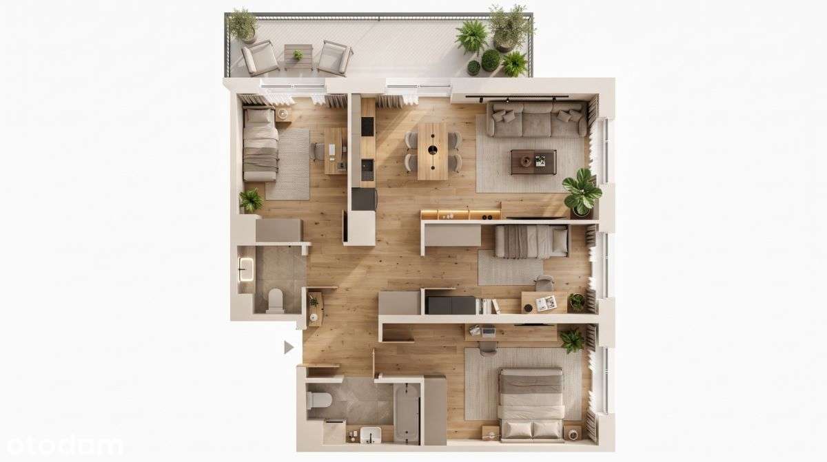 4 pokoje | 76 m2 | balkon | Prądnik Biały-14