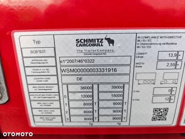 Schmitz Cargobull FIRANKA STANDARD OŚ PODN.DACH PODN. - 17