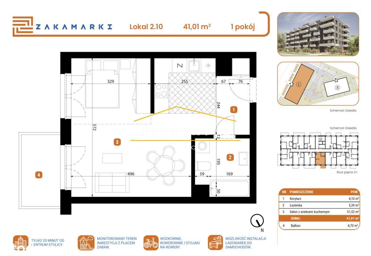 2 pok. Studio w Markach | 41 m2 | Bez Prowizji !-12