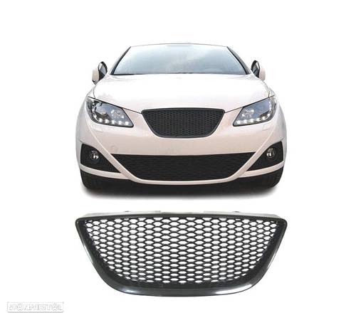 GRELHA FRONTAL SEM SÍMBOLO PARA SEAT IBIZA 08-12 PRETA - 4