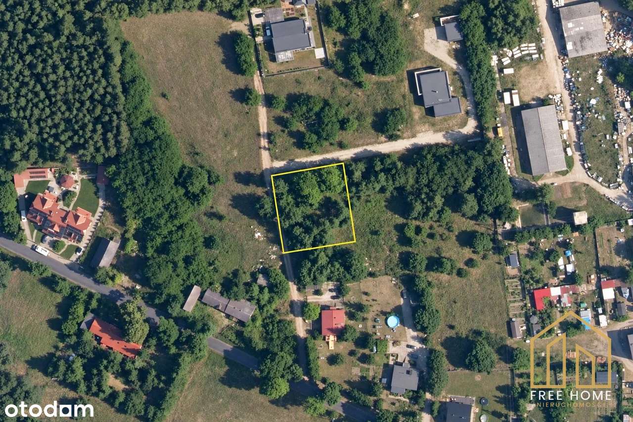 Działka budowlana przy lesie, Głogówko, 1000 m²-2