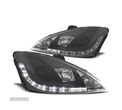 FAROIS FRONTAIS PARA FORD FOCUS 01-04 LUZ DIURNA LED FUNDO PRETO H1 H1 - 1