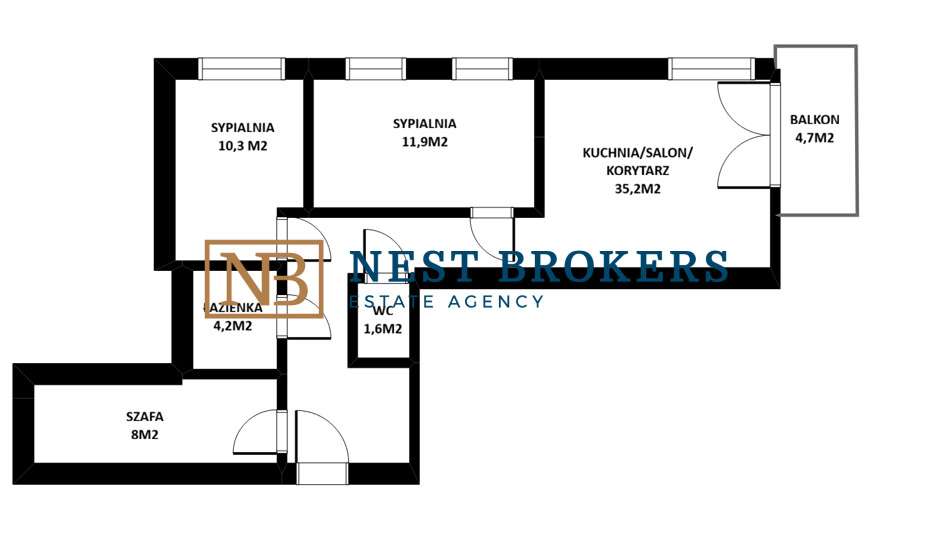 3 pokoje | 70 m² | Ostatnie piętro | Prądnik Biały-19