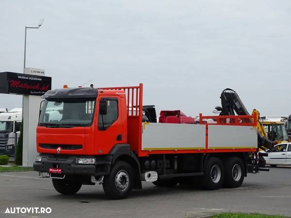 Renault KERAX 370 / 6 X 4 / CUTIE - 6.5 M + HDS HIAB 144 / PILOT / ROTATOR / MANUAL / 2004 - 11