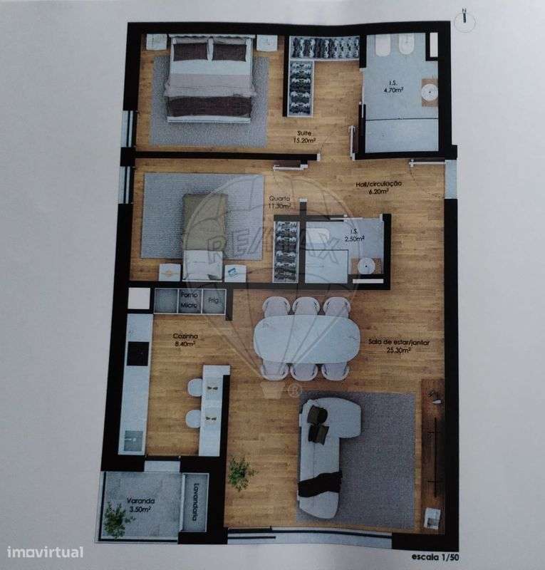 Apartamento T2 para venda - Grande imagem: 2/4