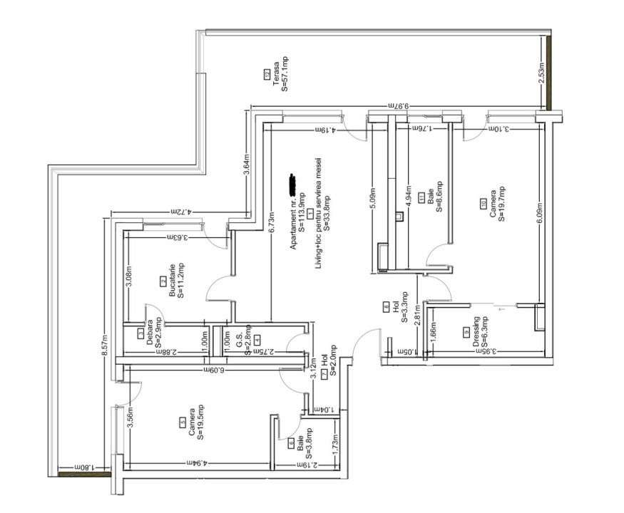 Penthouse de 113mp intr-un anasamblu premium, in Zorilor — fotografia 1
