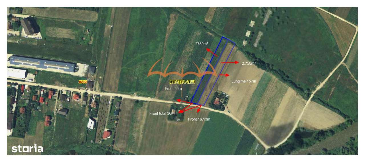 Teren de vanzare Jucu de Mijloc Intravilan  5.500m² - Imagine principală: 1/4