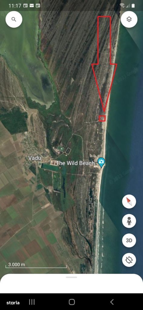 Plaja Vadu-drumul betonat, loturi de 1000 mp in prima parcela la mare