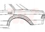 Reperaturka Ściany Bocznej Błotnika Lewy Mercedes W123 Van Wezel 3010147 - 8