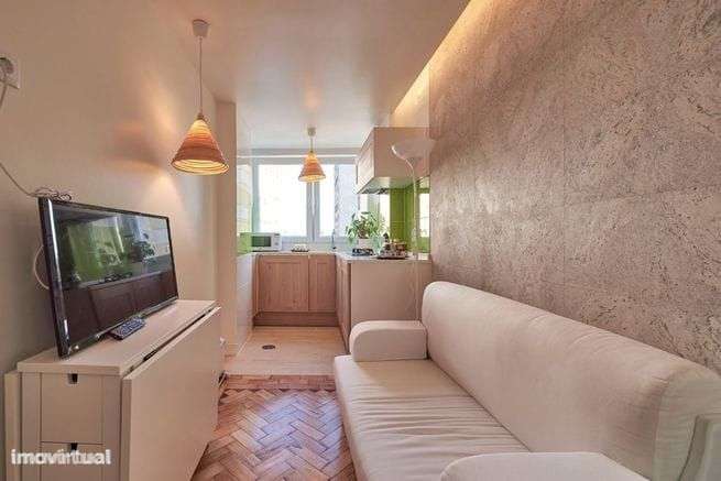 T1  (ESTUDIO) mobilado,  luminoso e  acolhedor Av Novas - Grande imagem: 4/28