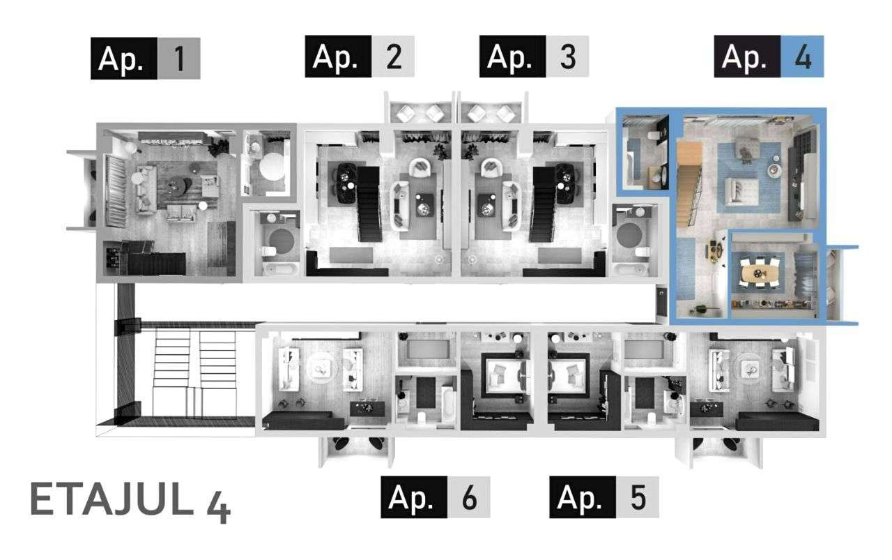 Loft open space 2 nivele - Rezidential Movas-17