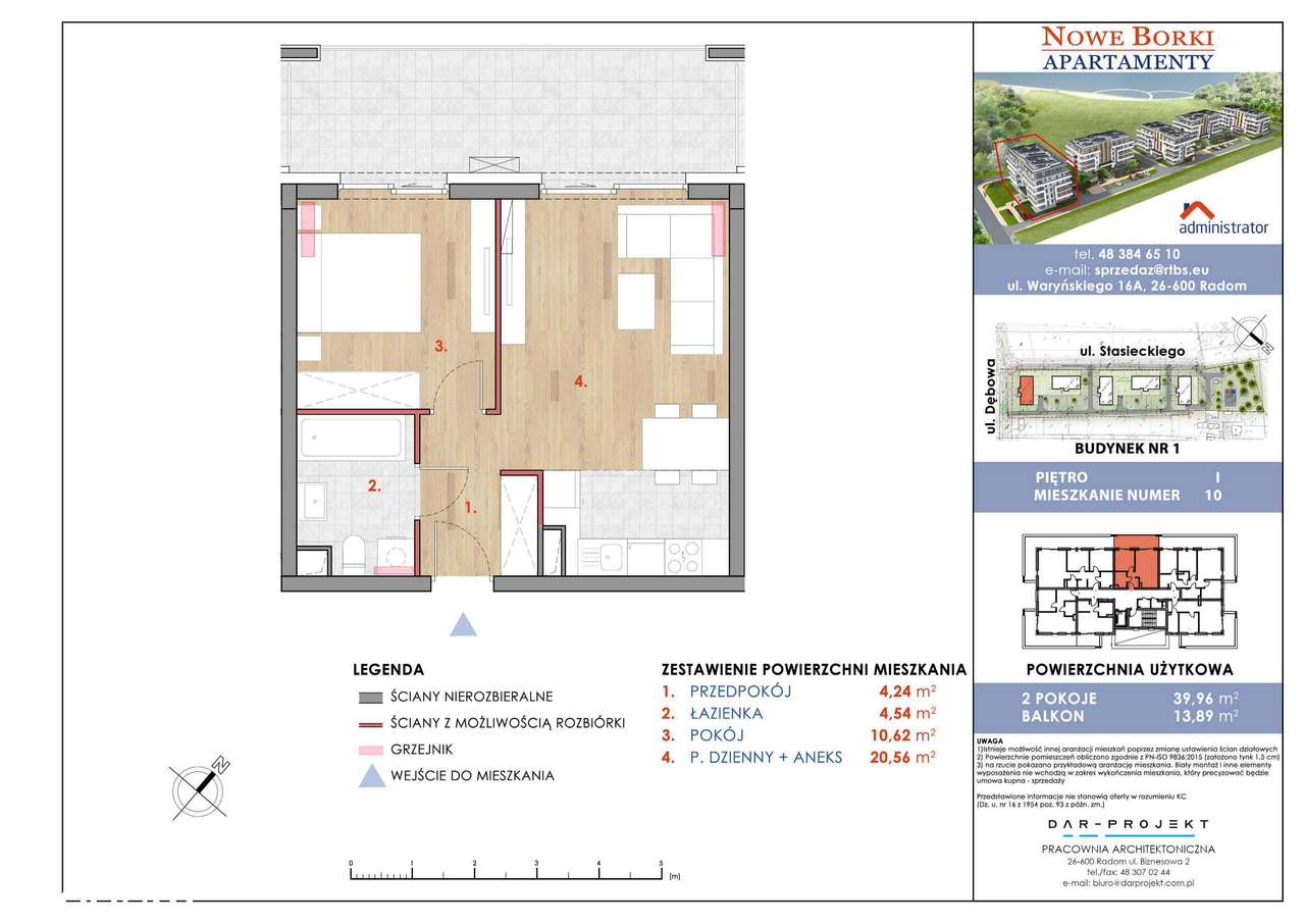 2-pokojowe mieszkanie 39m2 + balkon - Pełny obrazek: 2/6