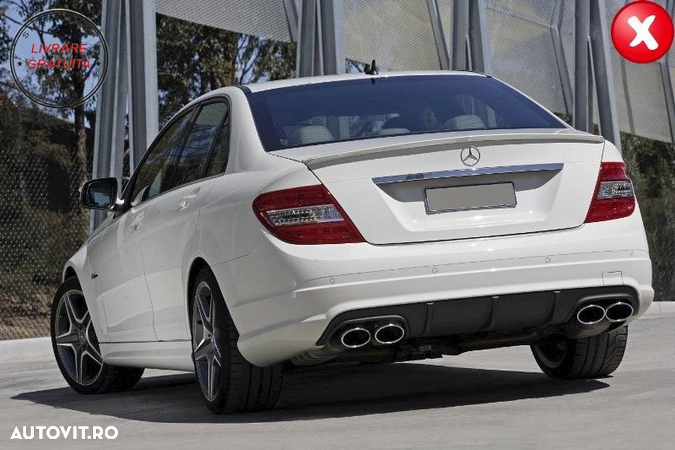 Difuzor Bara Spate Mercedes C-Class W204 C204 AMG Sport Line (2012-2014) Limousine- livrare gratuita - 10