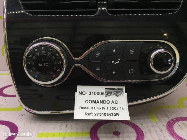 Comando Chauffage / AC Renault Clio IV de 2014 - Ref: 275105430R - NO310005 - 2