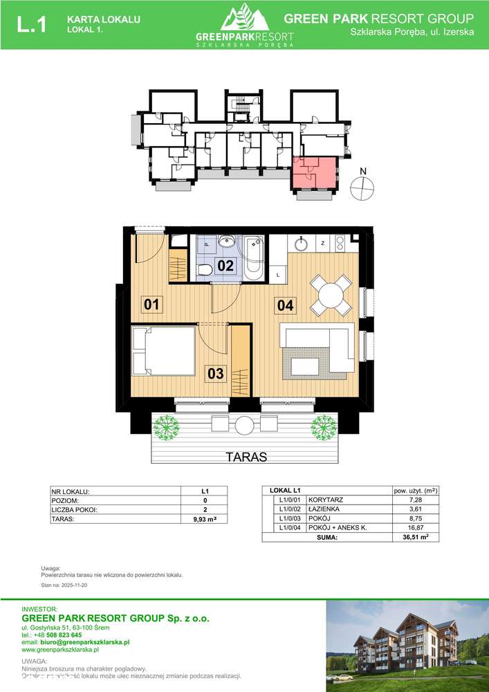 2-pokojowe mieszkanie 36m2 Bez Pośredników - Pełny obrazek: 2/7