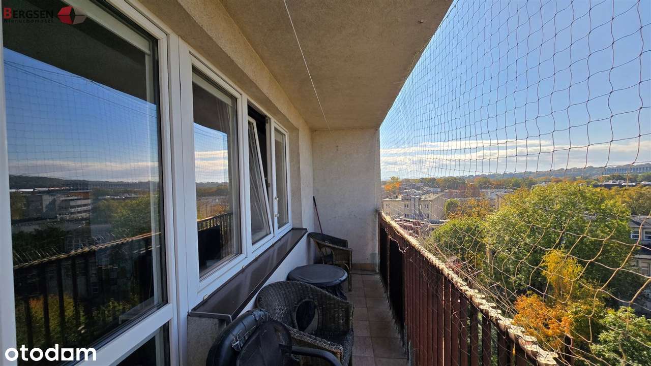 Słoneczne, rozkładowe, loggia, panorama miasta!-1