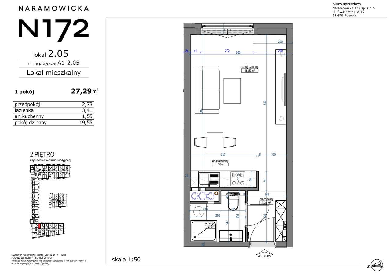 1-pokojowe mieszkanie 27m2 Bez Prowizji - Pełny obrazek: 2/9