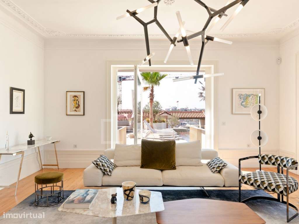 Apartamento T3 com piscina privativa e vista panorâmica sobre Lisboa - Grande imagem: 4/60