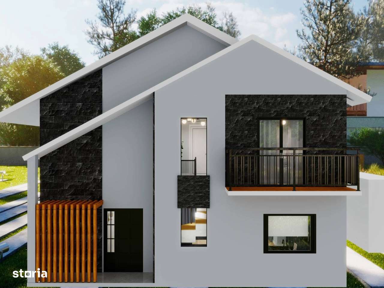 130mp utili!BECI!Proiect deosebit!Vila4 camere,Valea Adanca(Miroslava) - Imagine principală: 1/12