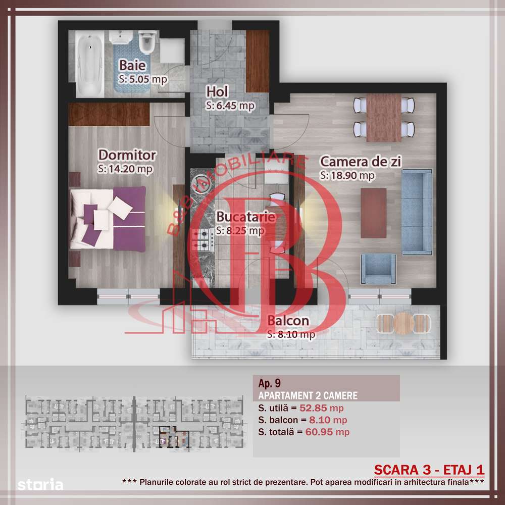 Apartament 2 camere-Theodor Pallady-Compartimentare Ideala