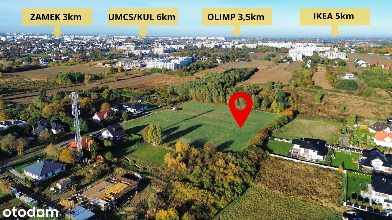 Działka budowalana Lublin PONIKWODA ul Paprociowa|10ar|M4|BEZ PROWIZJI-7