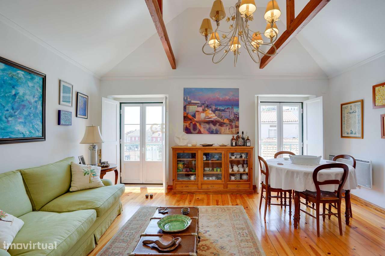 Apartamento T2 em Lisboa com 148m2, Terraço com Vista Rio. - Grande imagem: 1/40