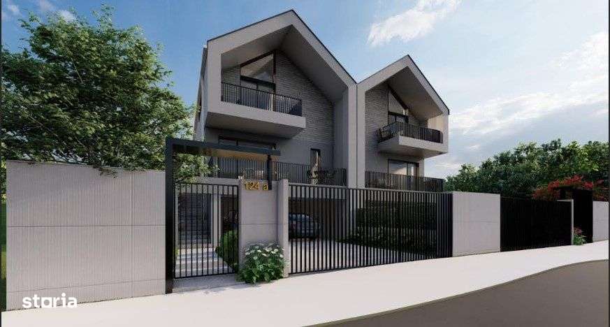 Teren autorizat pt. casa cuplata, 722 mp, front  20 ml, Campenesti-4