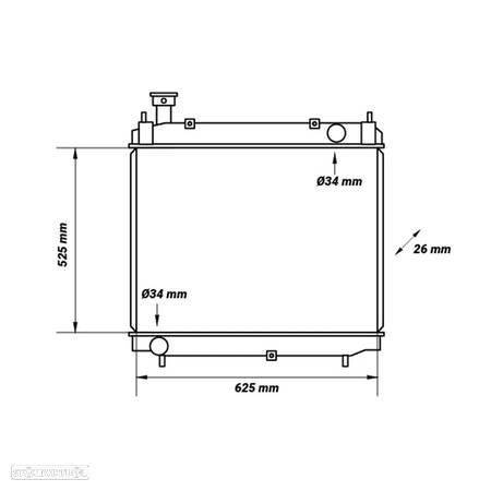 Radiador da água do motor Toyota Hiace LXH12 1995 a 1998 16400-5B320 - 2