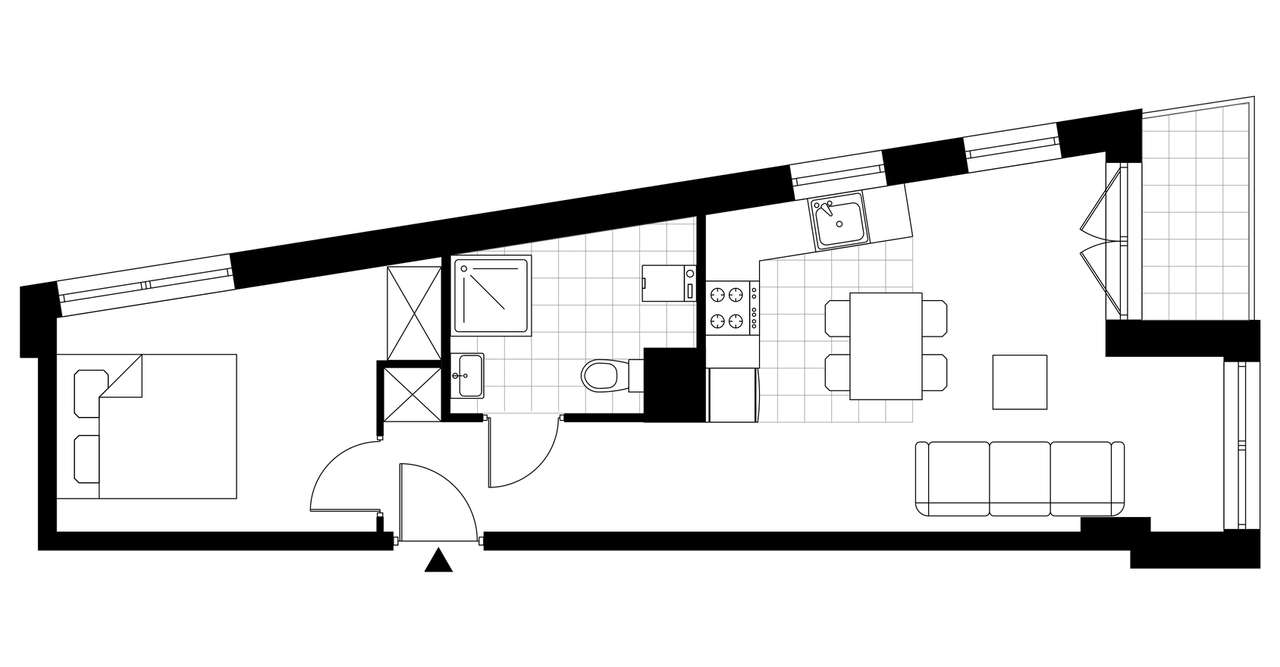 2-pokojowe mieszkanie 38m2 + loggia Bez Prowizji - Pełny obrazek: 4/9