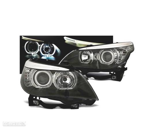 FARÓIS ANGEL EYES PARA BMW E60 E61 03-07 - 1