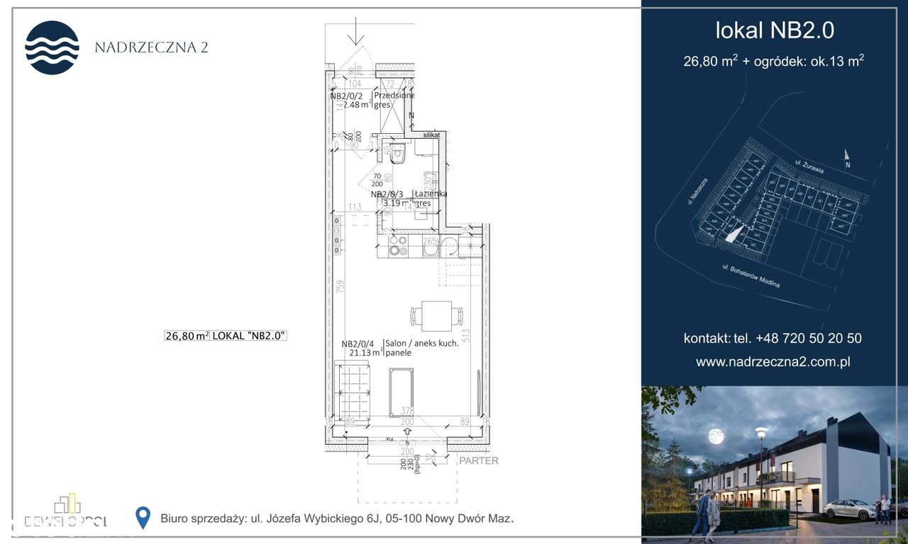 Nadrzeczna 2 - kawalerka z ogródkiem, gotowa do odbioru - Pełny obrazek: 4/7