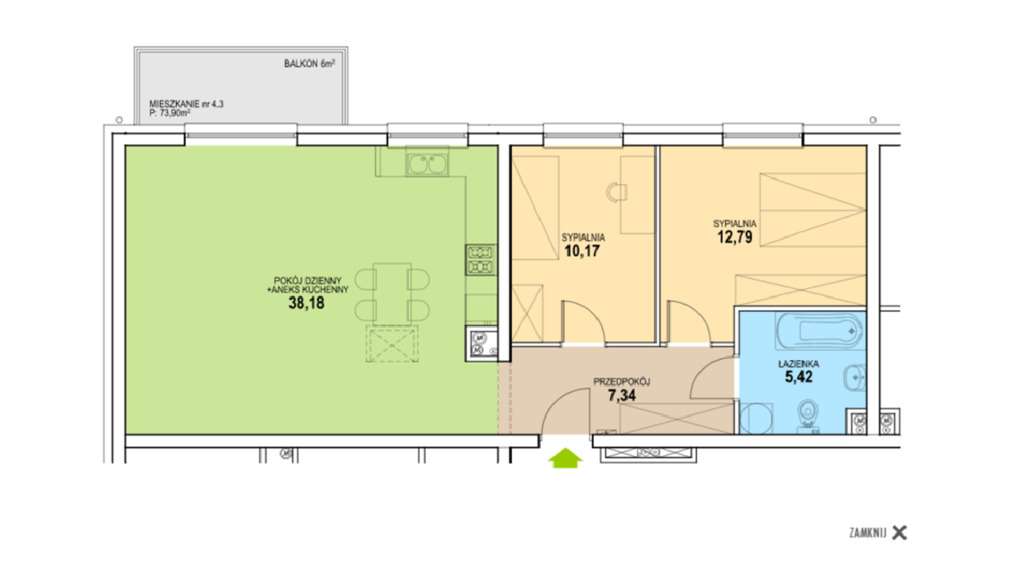 Mieszkanie 3-pokojowe z dużym salonem.-3