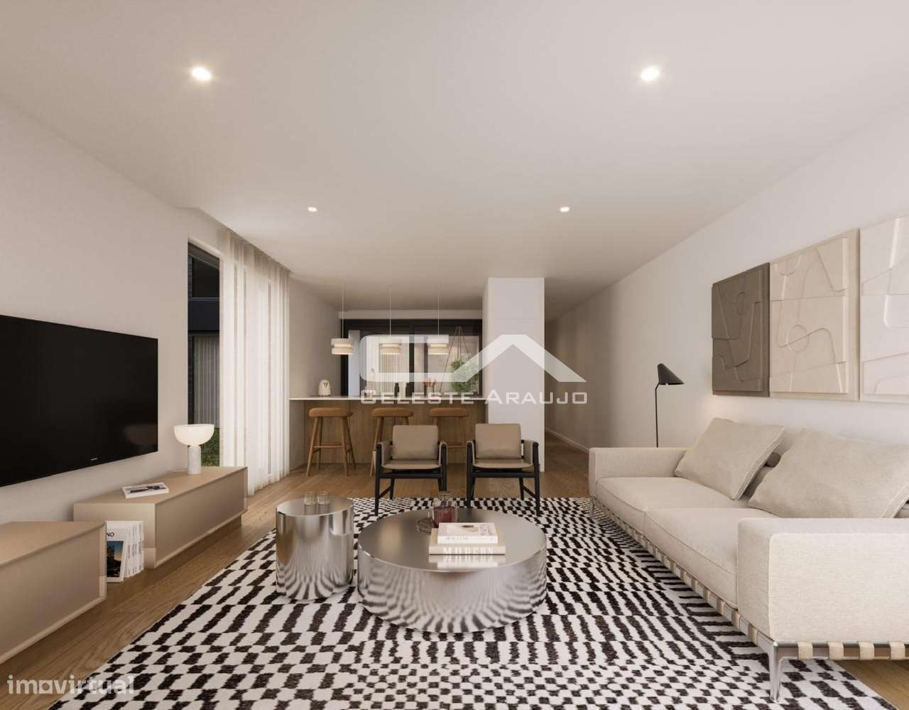 Apartamento T0+1 Novo com terraço em São João da Madeira-1
