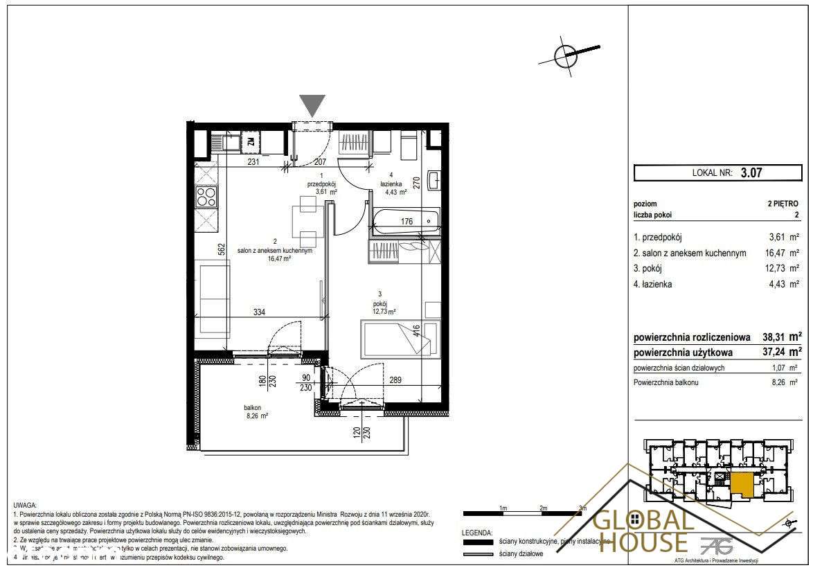 2 pok, 38m, zwrot 23% vat, 200m Wkd, Reguły-12