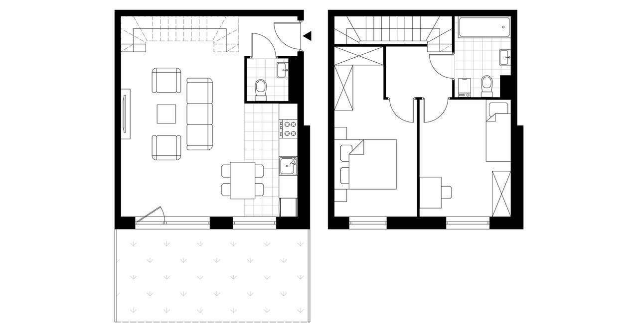 3-pokojowe mieszkanie 66m2 + ogródek Bezpośrednio - Pełny obrazek: 3/7