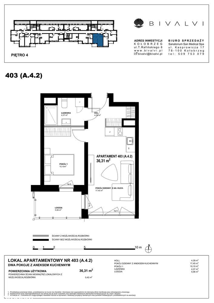 Bivalvi | apartament 2-pok. | 36,31 m² | 403 - Pełny obrazek: 3/9